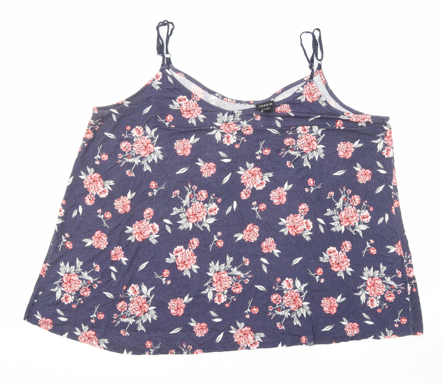 Womens UK Size 22 Torrid Blue Basic Tank