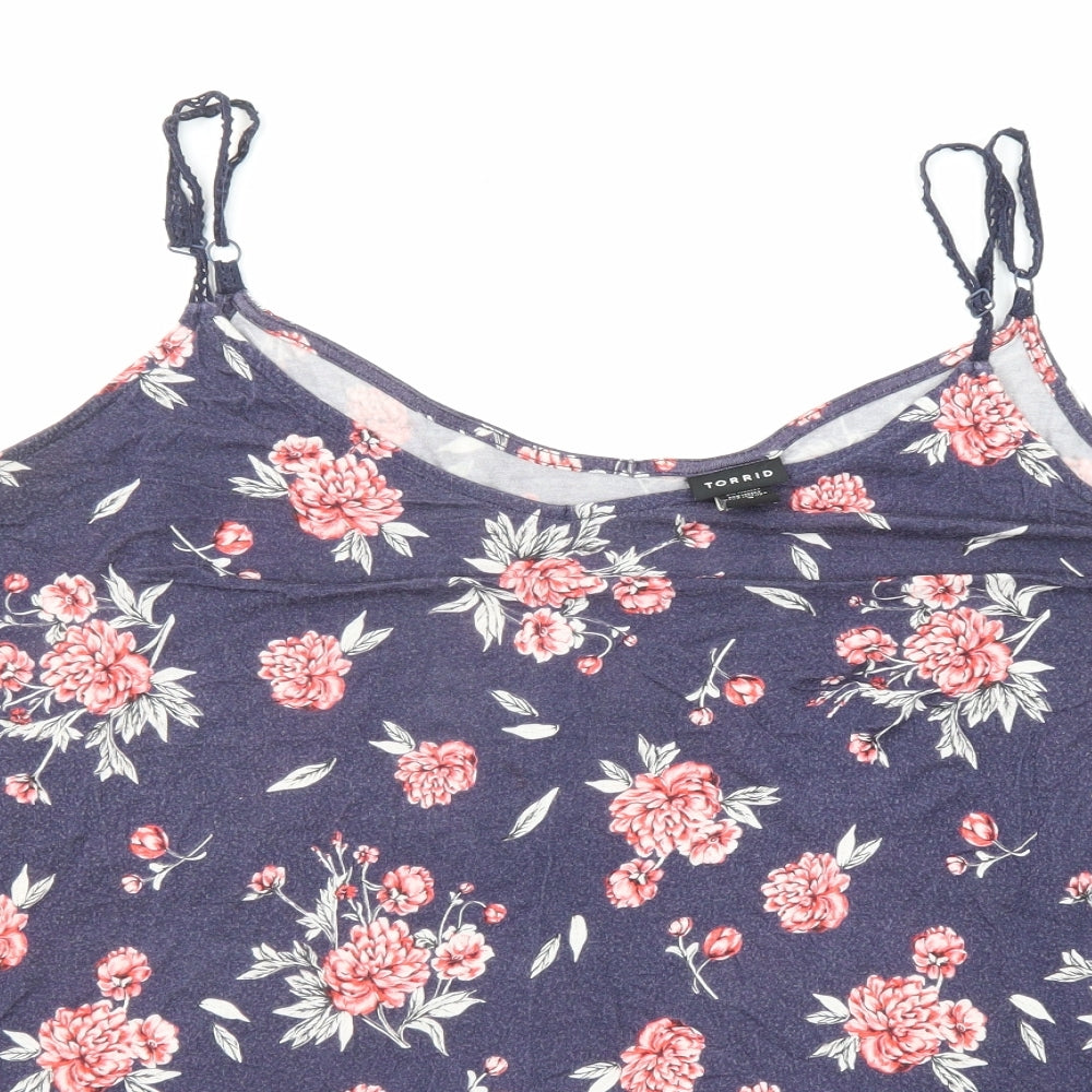Womens UK Size 22 Torrid Blue Basic Tank