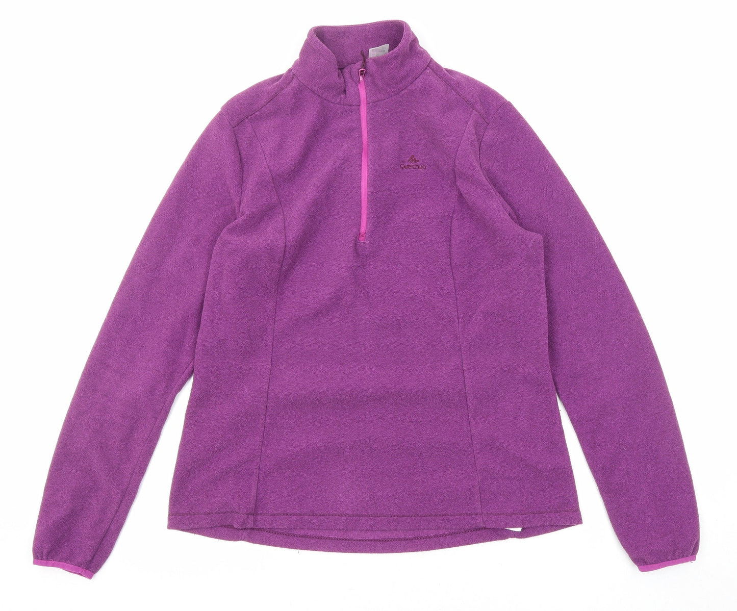 DECATHLON Womens Purple Polyester Pullover Sweatshirt Size 10 Zip
