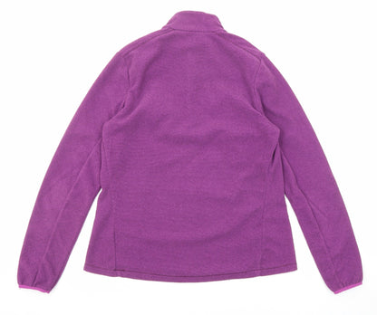 DECATHLON Womens Purple Polyester Pullover Sweatshirt Size 10 Zip