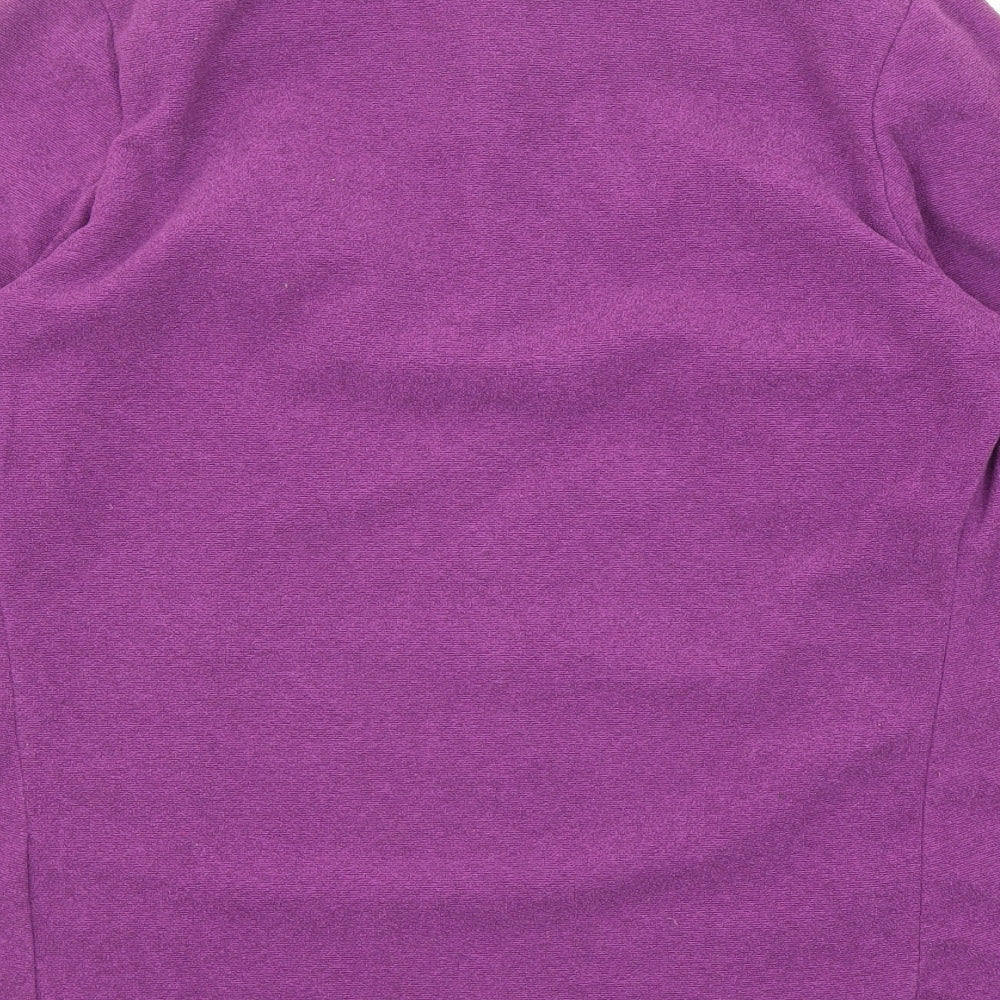 DECATHLON Womens Purple Polyester Pullover Sweatshirt Size 10 Zip