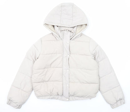 Missguided Womens Beige Jacket Size 12 Zip