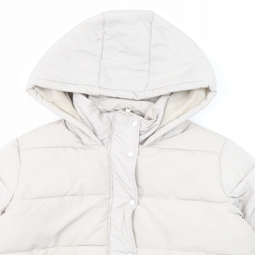 Missguided Womens Beige Jacket Size 12 Zip