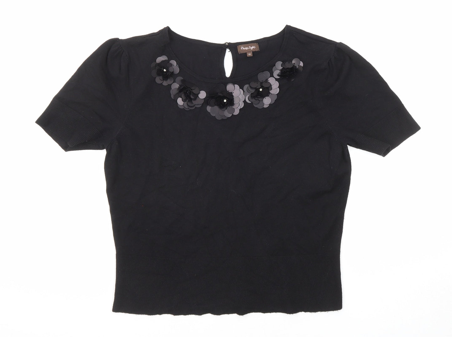 Womens UK Size 12 Phase Eight Black Pullover Jumper