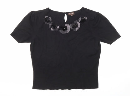 Womens UK Size 12 Phase Eight Black Pullover Jumper