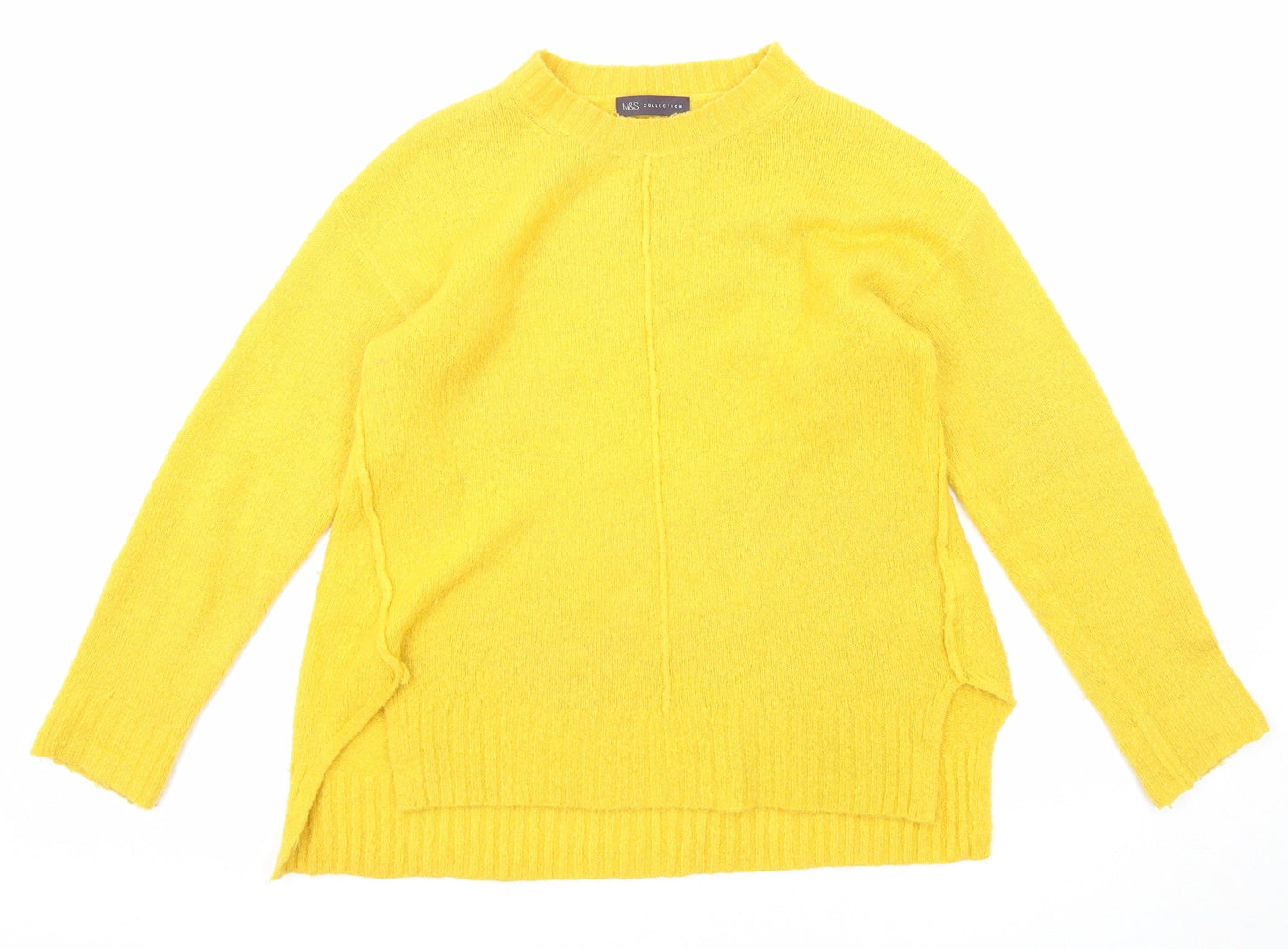 Womens UK Size S Marks and Spencer Yellow Pullover Jumper