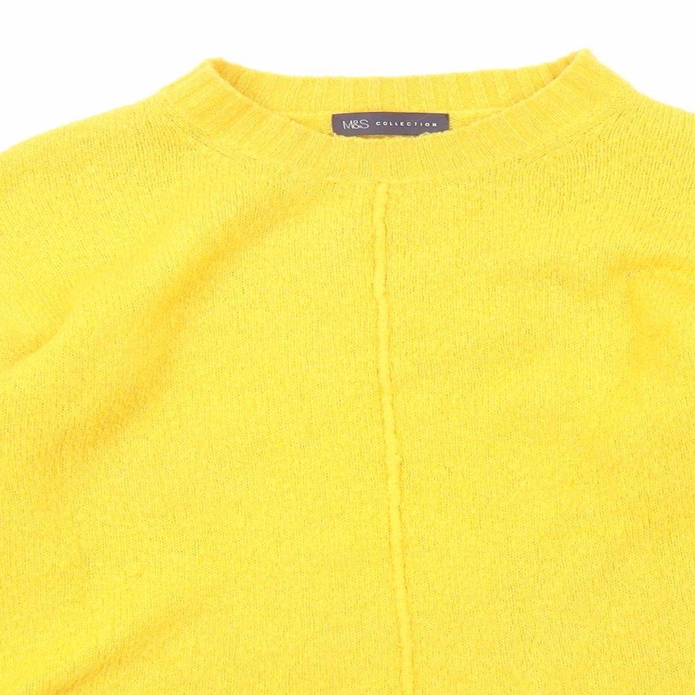 Womens UK Size S Marks and Spencer Yellow Pullover Jumper