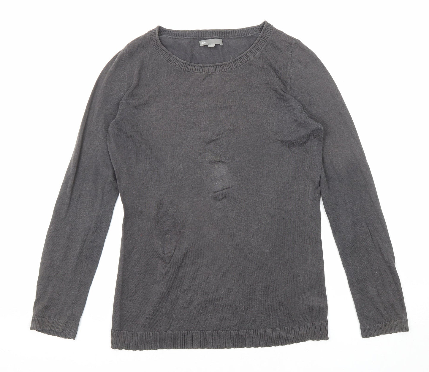 Gap Womens Grey Round Neck Acrylic Pullover Jumper Size S