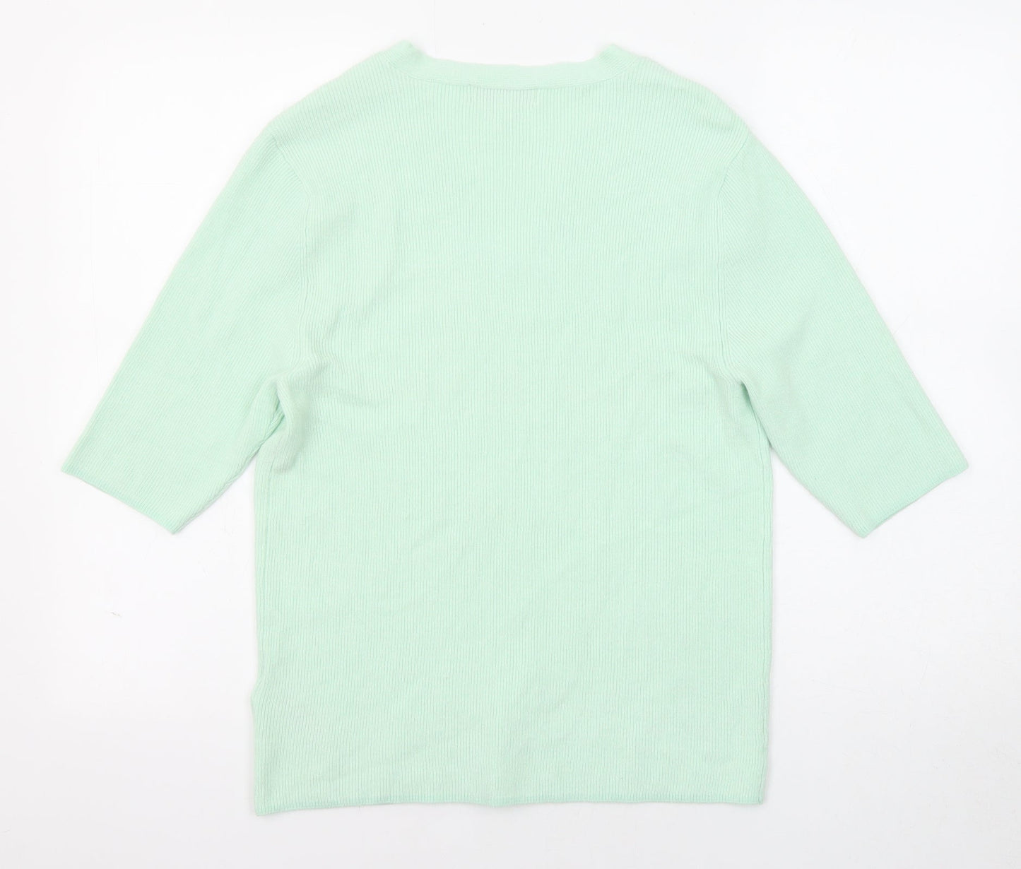 Womens UK Size L Marks and Spencer Green Pullover Jumper