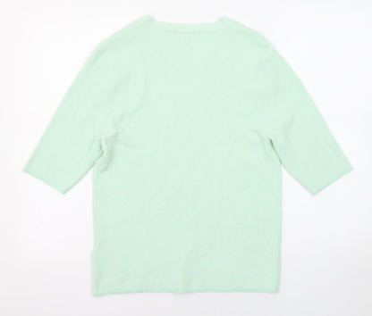 Womens UK Size L Marks and Spencer Green Pullover Jumper