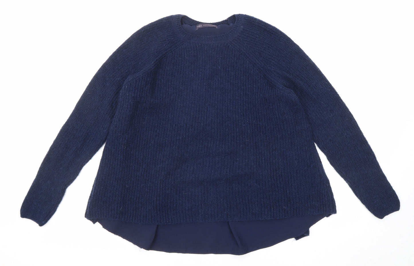 Womens UK Size 12 Marks and Spencer Blue Pullover Jumper