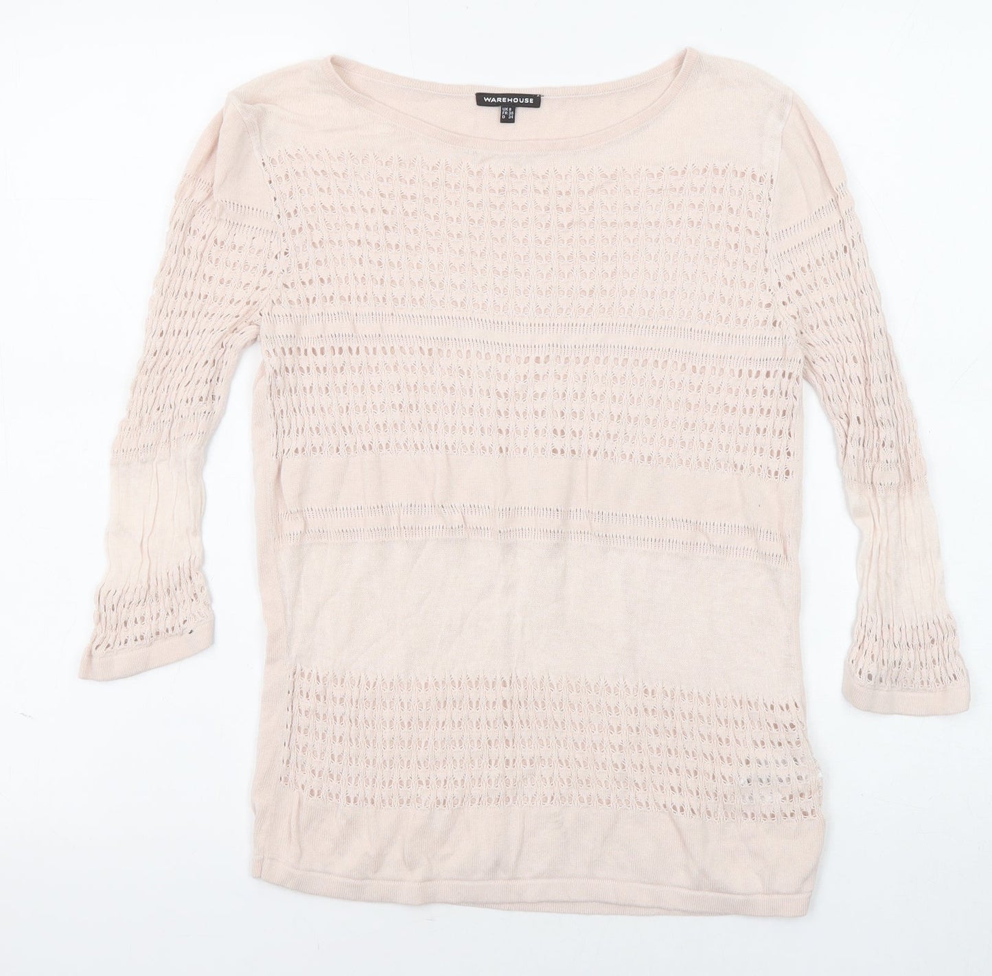 Womens UK Size 8 Warehouse Pink Pullover Jumper