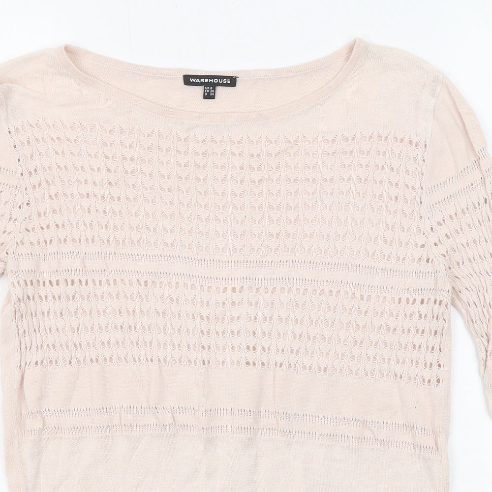 Womens UK Size 8 Warehouse Pink Pullover Jumper