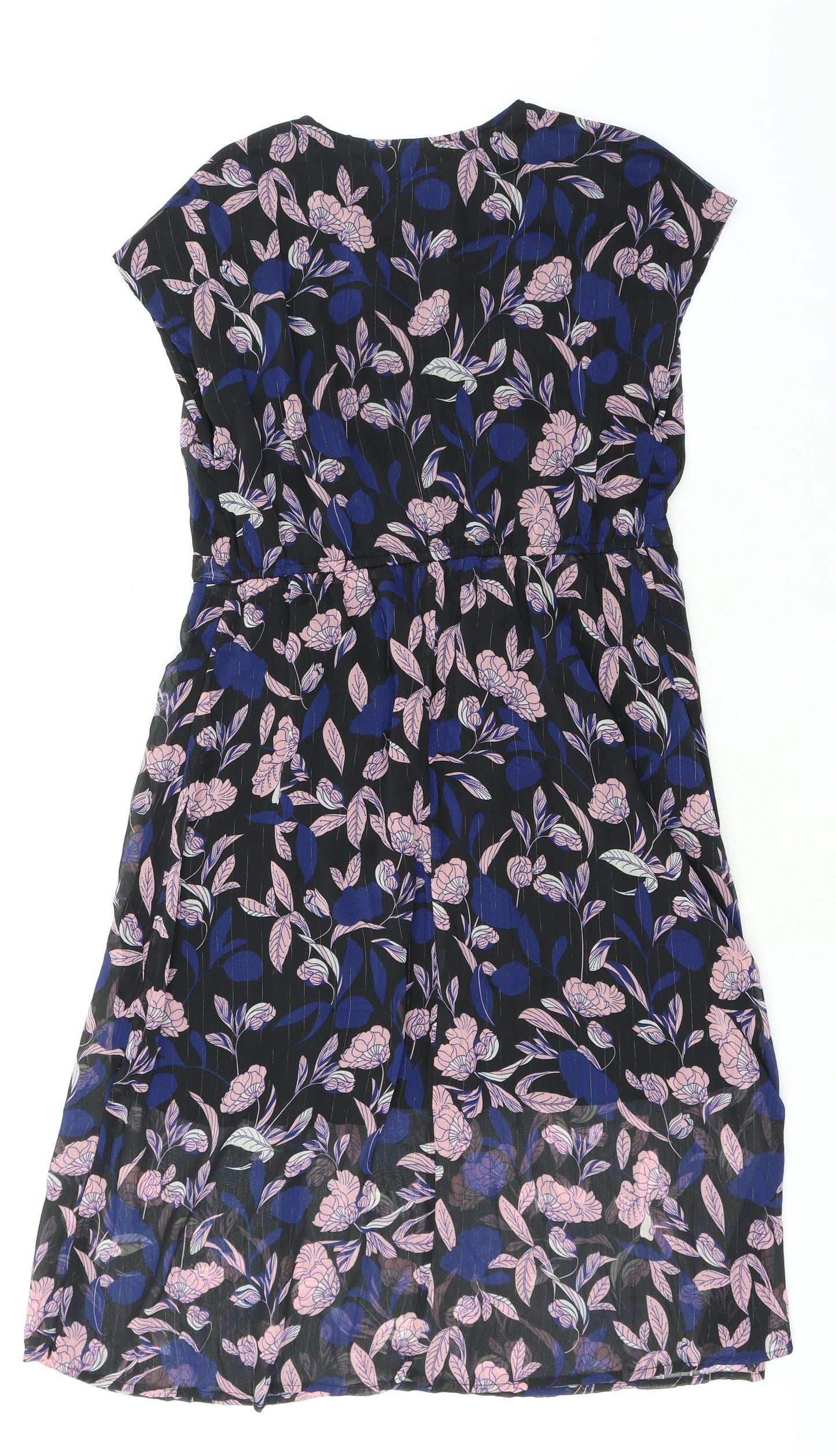 AKOZ Womens Multicoloured Floral Polyester A-Line Size L V-Neck Pullover