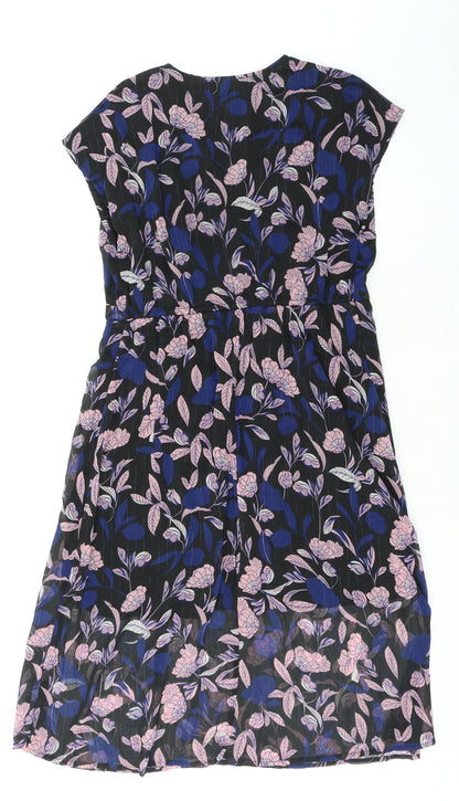 AKOZ Womens Multicoloured Floral Polyester A-Line Size L V-Neck Pullover