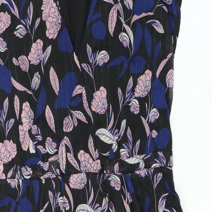 AKOZ Womens Multicoloured Floral Polyester A-Line Size L V-Neck Pullover