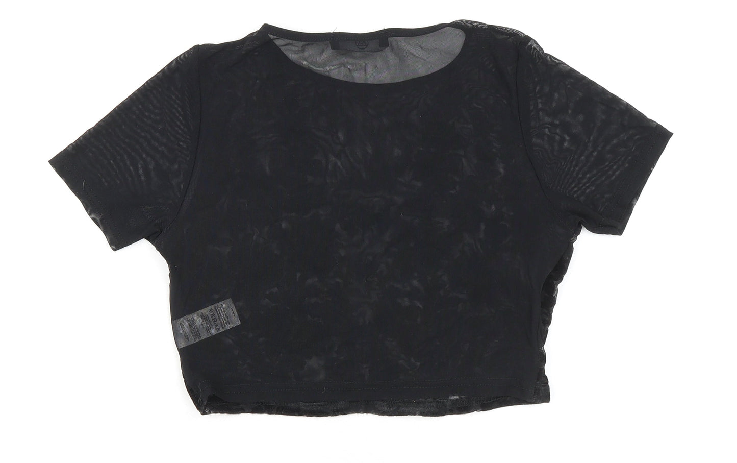Womens UK Size 8 Missguided Black Cropped Blouse