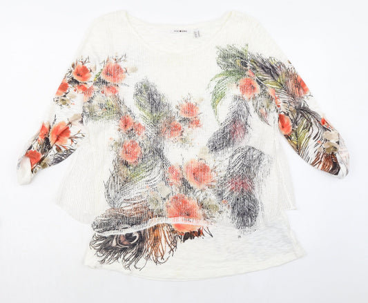 Womens UK Size M Punt Roma Multicoloured Basic Blouse
