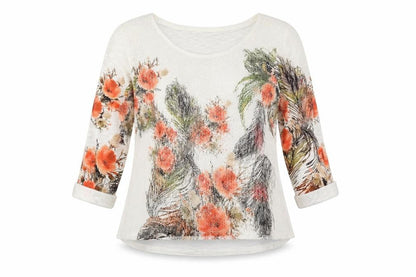 Womens UK Size M Punt Roma Multicoloured Basic Blouse