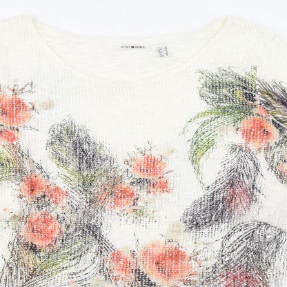 Womens UK Size M Punt Roma Multicoloured Basic Blouse