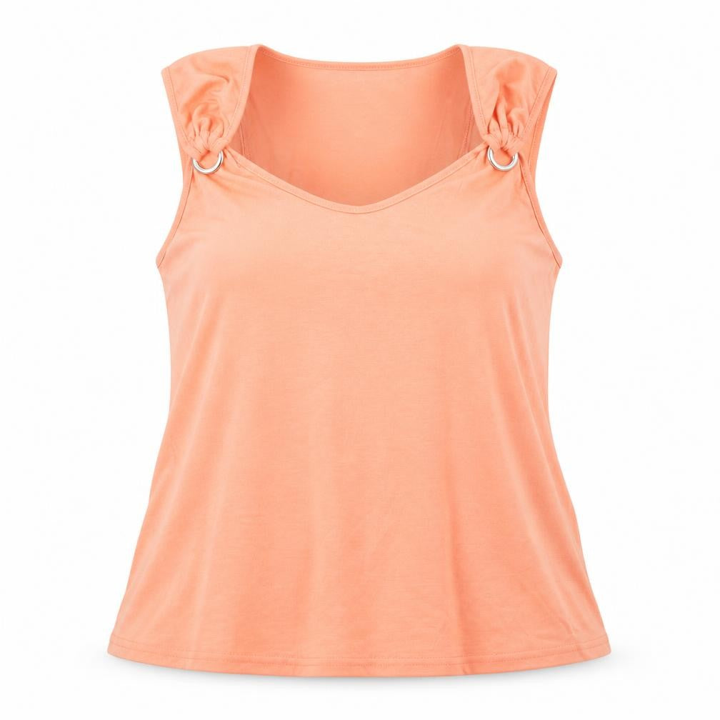 Womens UK Size L CHICME Orange Basic Tank