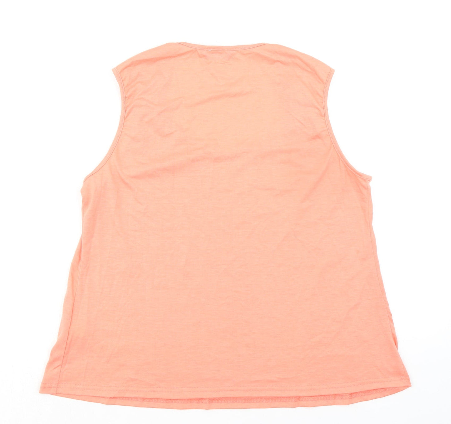 Womens UK Size L CHICME Orange Basic Tank