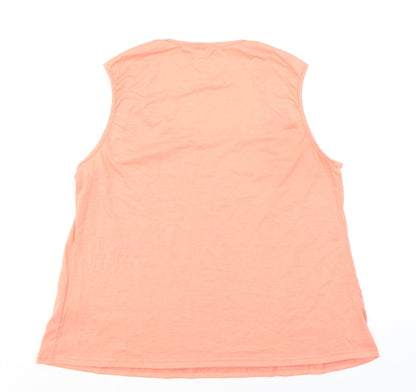 Womens UK Size L CHICME Orange Basic Tank