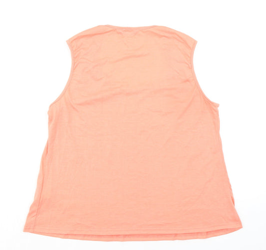 Womens UK Size L CHICME Orange Basic Tank