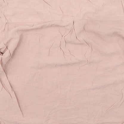 Object Womens Pink Viscose Basic Blouse Size 8 V-Neck