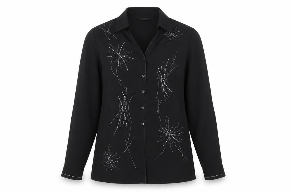 Womens UK Size 12 St Michael Black Basic Button-Up