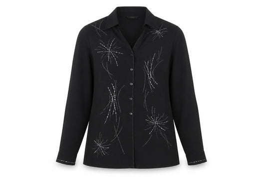 Womens UK Size 12 St Michael Black Basic Button-Up