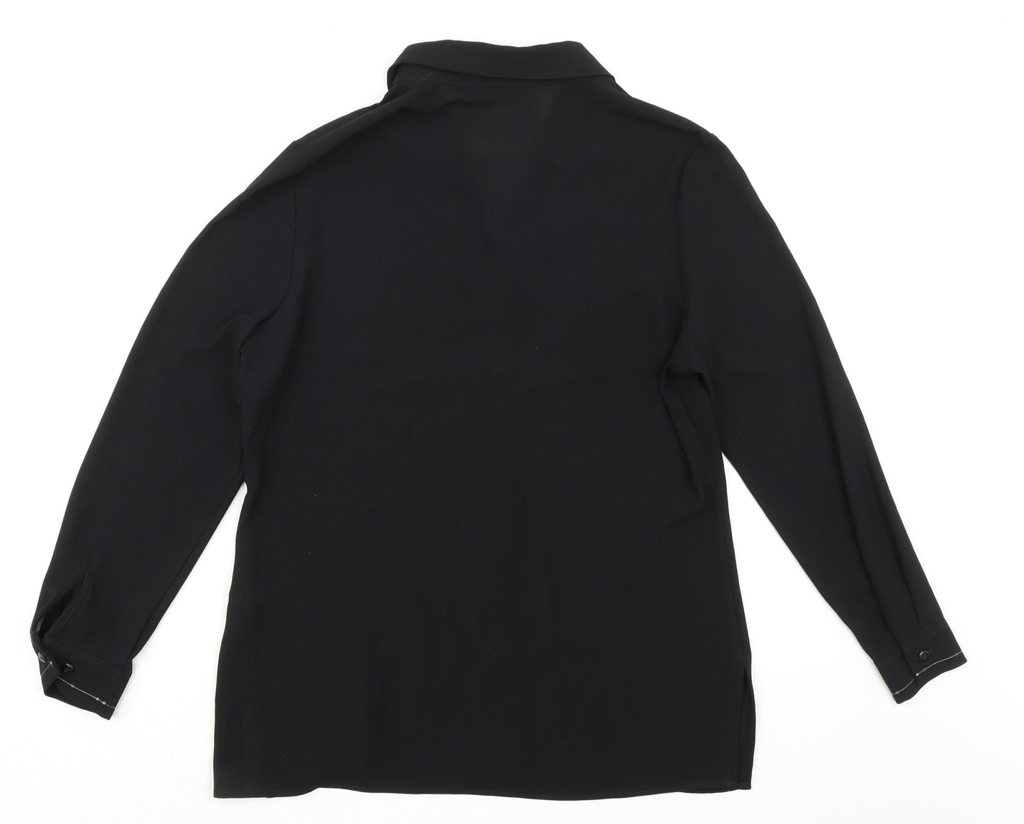 Womens UK Size 12 St Michael Black Basic Button-Up