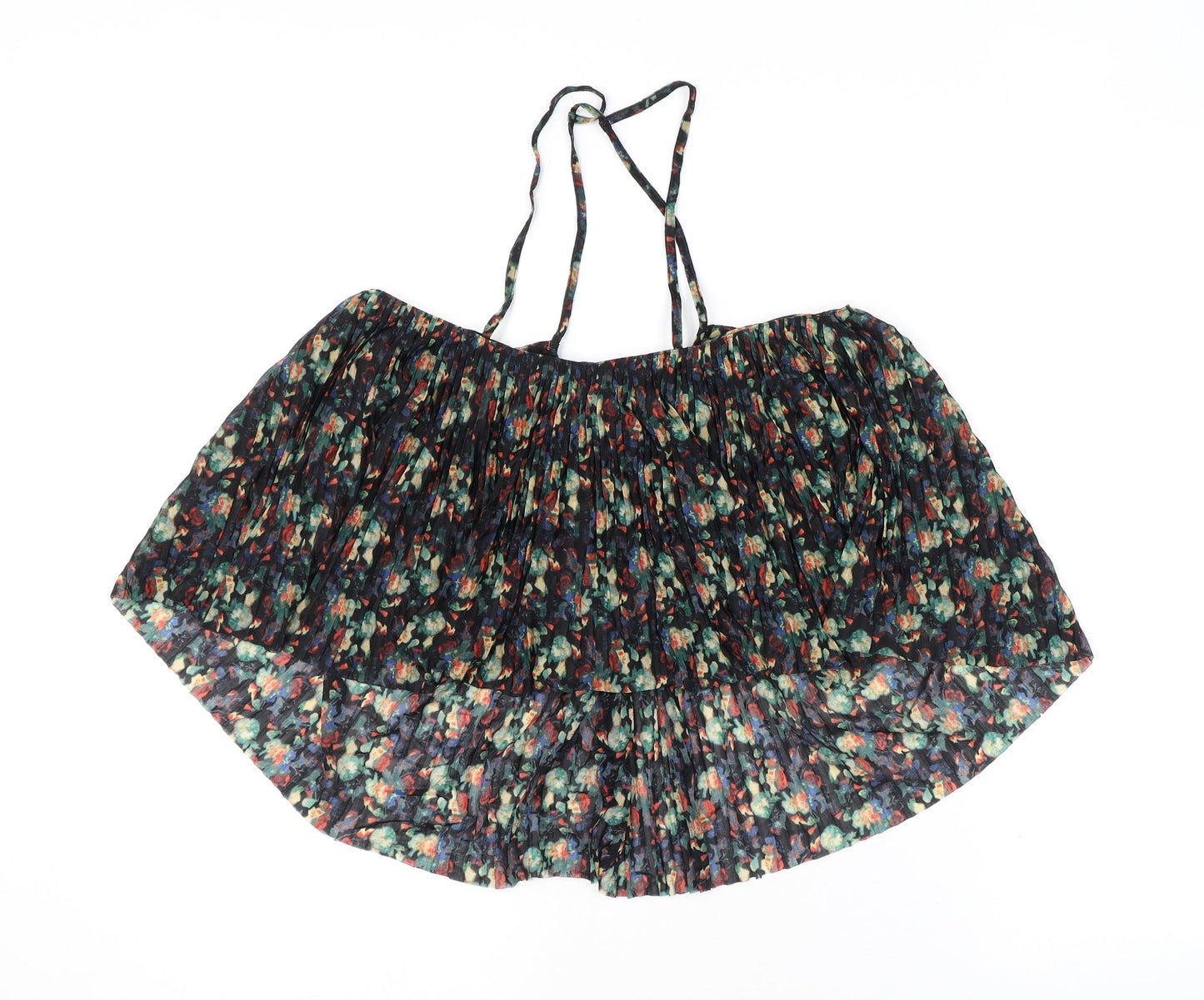 Kimchi Blue Womens Black Floral Polyester Basic Tank Size M Halter