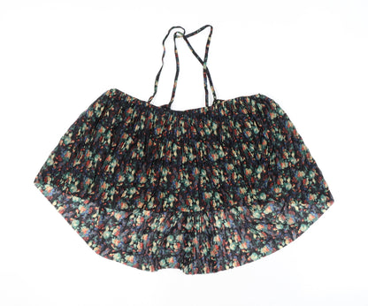 Kimchi Blue Womens Black Floral Polyester Basic Tank Size M Halter