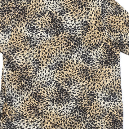 Womens UK Size M Canda Brown Basic T-Shirt