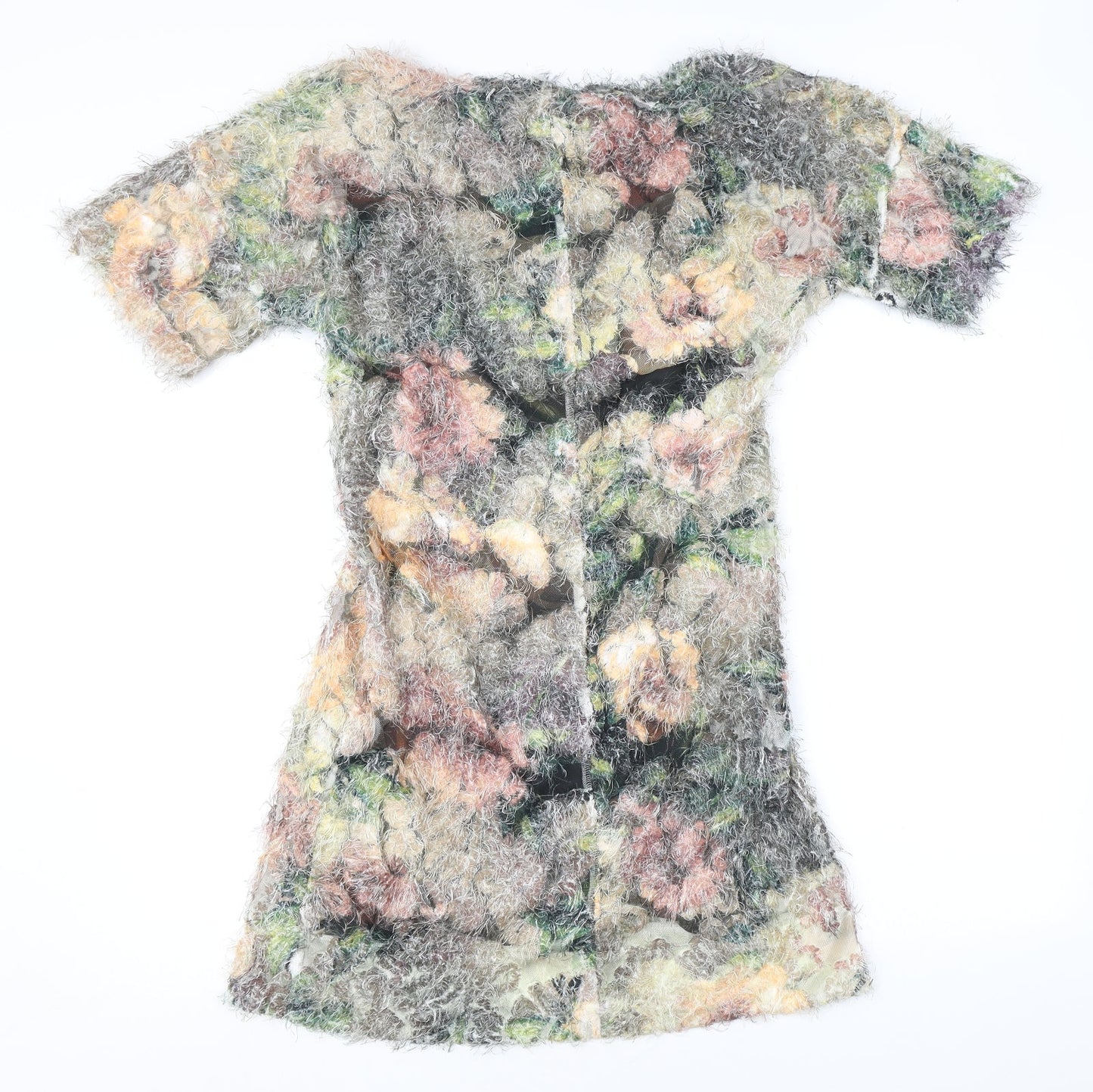 Dori Premiere Womens Multicoloured Floral Polyester Mini Size L Boat Neck Pullover