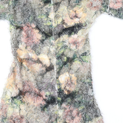 Dori Premiere Womens Multicoloured Floral Polyester Mini Size L Boat Neck Pullover