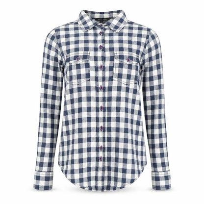 Womens UK Size 6 New Look Blue Basic Button-Up