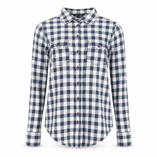 Womens UK Size 6 New Look Blue Basic Button-Up