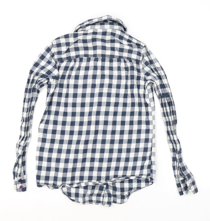 Womens UK Size 6 New Look Blue Basic Button-Up