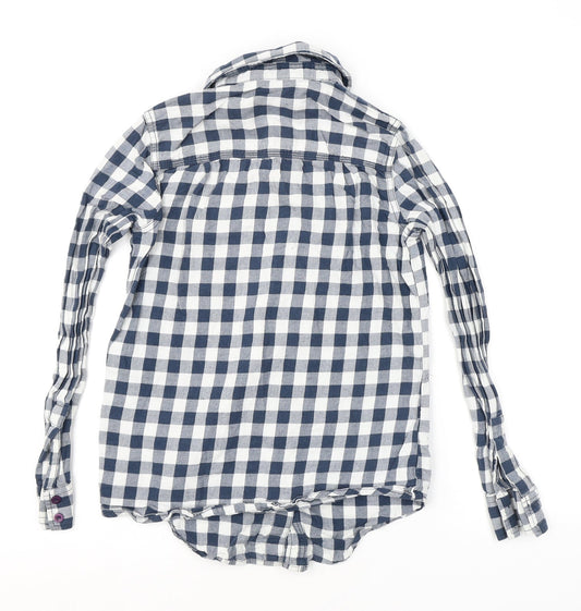 Womens UK Size 6 New Look Blue Basic Button-Up