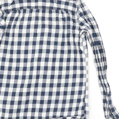 Womens UK Size 6 New Look Blue Basic Button-Up