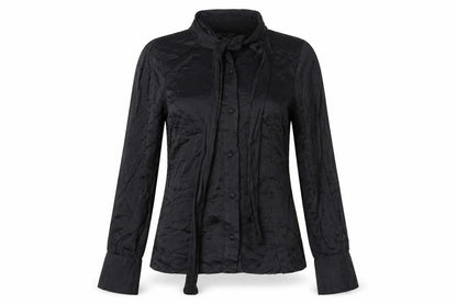 Womens UK Size S Zara Black Basic Button-Up
