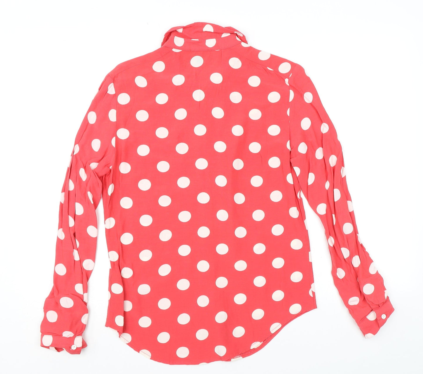 Womens UK Size 6 Topshop Pink Basic Button-Up