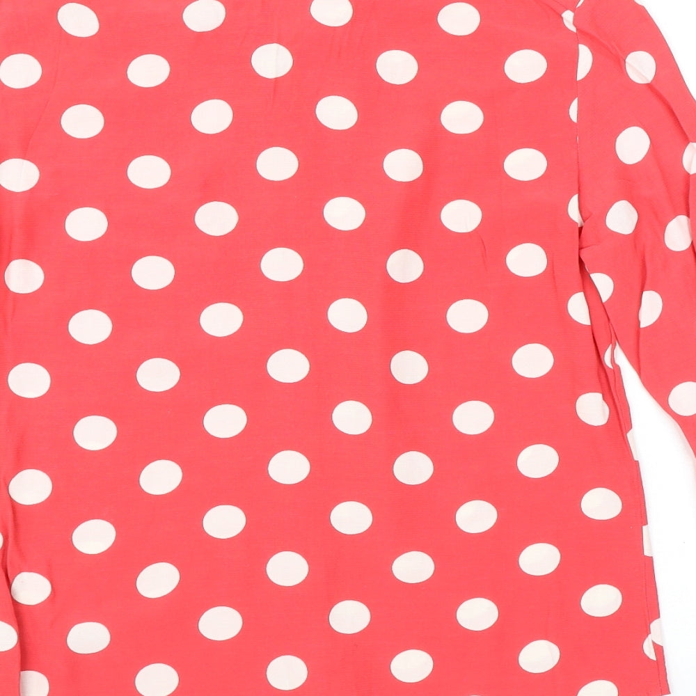 Womens UK Size 6 Topshop Pink Basic Button-Up