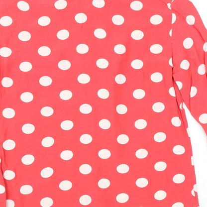 Womens UK Size 6 Topshop Pink Basic Button-Up