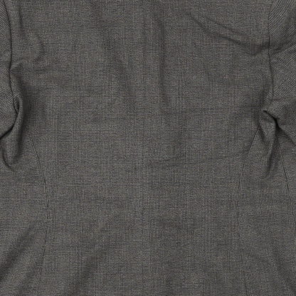 Marks and Spencer Womens Brown Plaid Polyester Jacket Suit Jacket Size 18