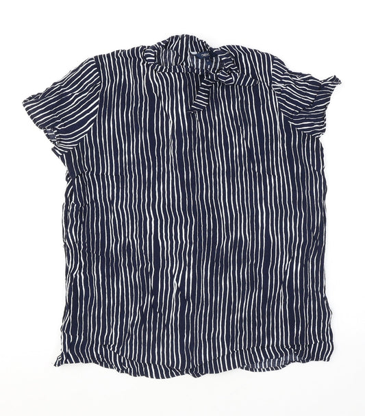 Womens UK Size 12 NEXT Blue Basic Blouse