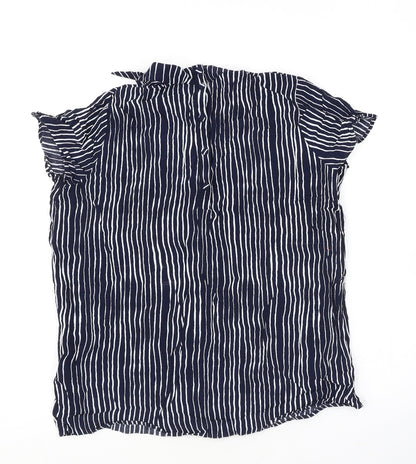 Womens UK Size 12 NEXT Blue Basic Blouse