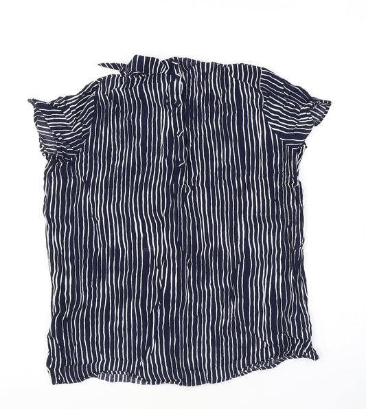 Womens UK Size 12 NEXT Blue Basic Blouse